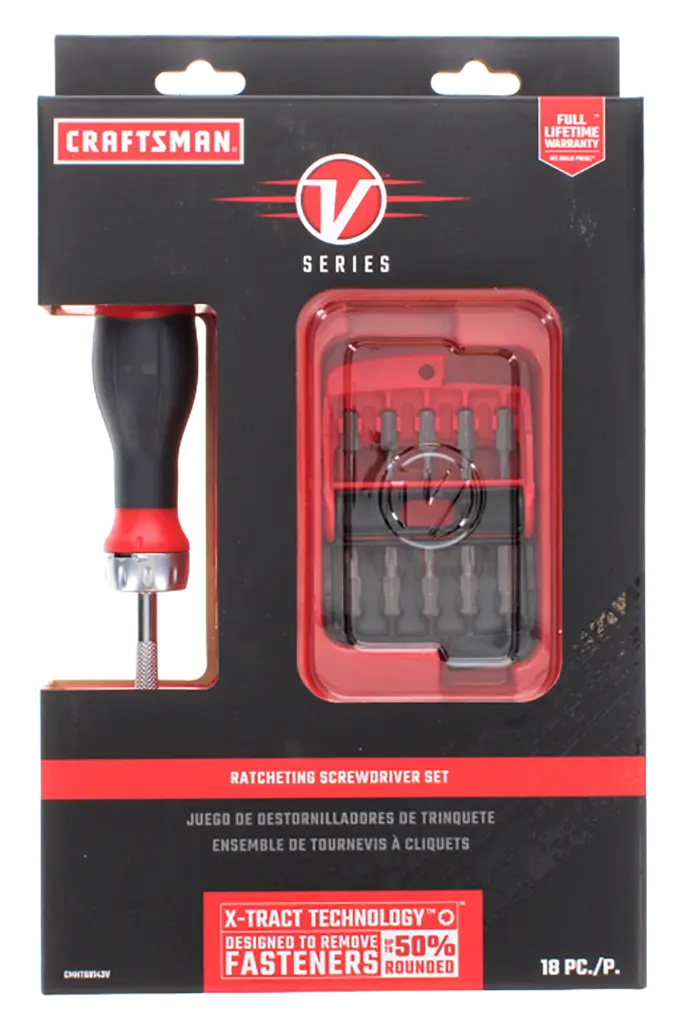 CMHT68143V - Craftsman V-Series 18pc Ratcheting Screwdriver Set.webp