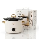 Complete Cuisine® Chef's Collection 3 Quart Slow Cooker (Cream/Gold)