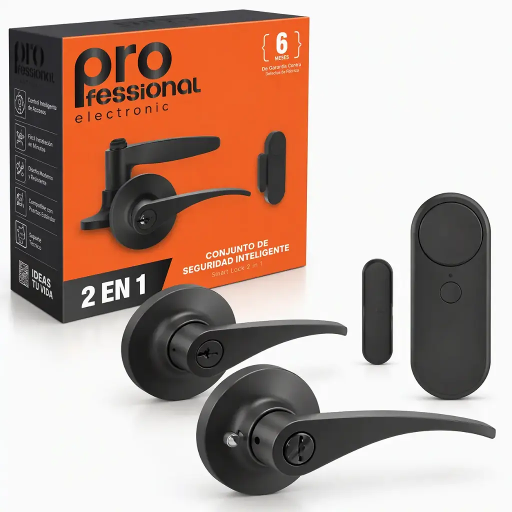 Professional Electronic Entry Door Lever with Wi-Fi Sound Alarm