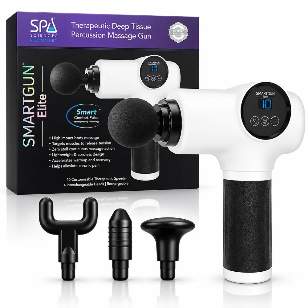 Spa Science SMARTGUN Elite Therapeutic Deep Tissue Percussion Massage Gun