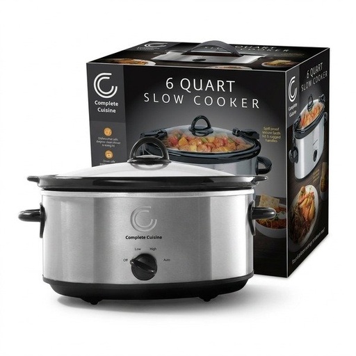 [CC-SL-6000-SS-HDL] Complete Cuisine 6.0 QT Slow Cooker