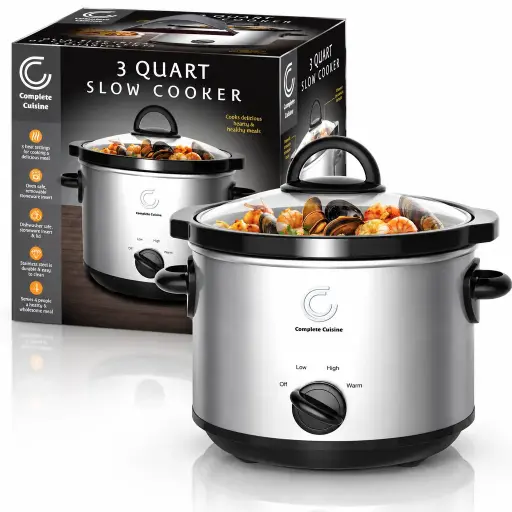 [CC-3000-SL-HDL] Complete Cuisine 3.0 QT Slow Cooker 