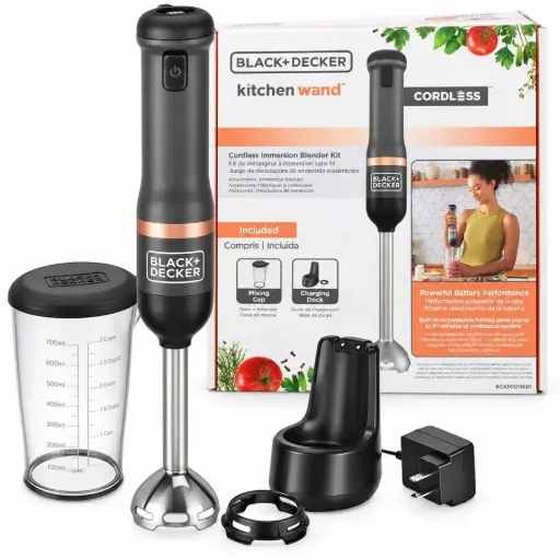 [BCKM1011K01] Black+Decker Cordless Kitchen Wand™ Immersion Blender Set 