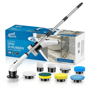 [NL-SB1254-WT] Neat Living Cordless Electric Spin Scrubber