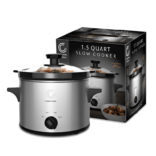 [CC-1500-SL-HDL] Complete Cuisine® 1.5 Quart Slow Cooker – Stainless Steel